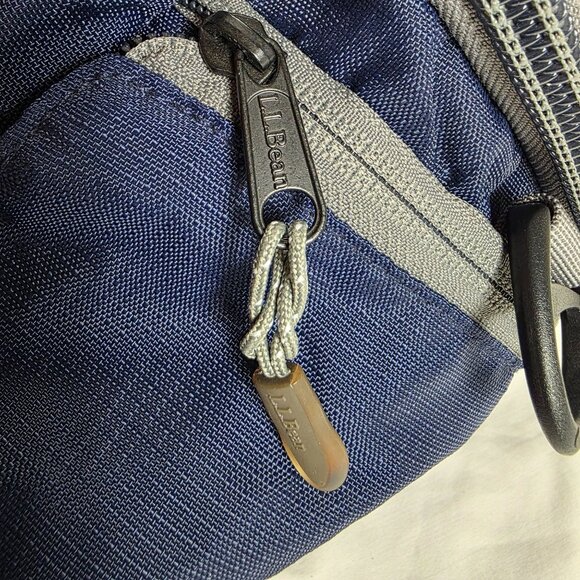 L.L. Bean Blue Insulated Cooler Bag Dual Compartment Shoulder Strap Travel Tote - Picture 10 of 10